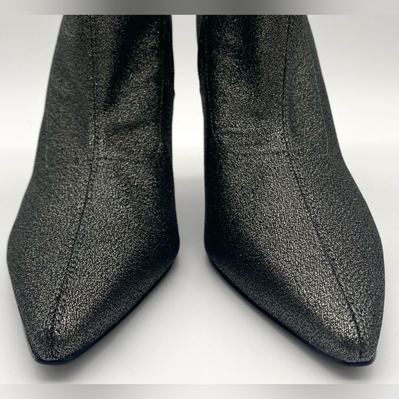 MARC FISHER Pewter Black Shimmer Glitter Kellen Heeled Bootie Size 10M NWOT - Picture 8 of 14